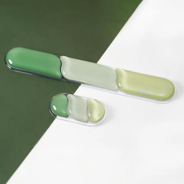 Main image of EPOMAKER CloudGel Wrist Rest for Keyboard and Mouse, 2 Pieces Silicone Wrist Support, Anti-Slip Rubber Bottom, Ergonomic Design, Suitable for Office/Computer/Laptop/Gaming (Green)