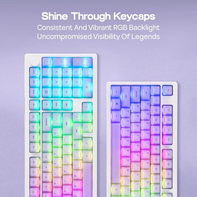 Alt view image 4 of 7 - EPOMAKER AegisSil Keycap Set, Silicone Material, Cherry Profile, 113 Keys, 65%/75%/Full Size, Custom Keyboard Keycaps Set for Cherry MX, Kailh, Outemu, Gateron Mechanical Gaming Keyboard (Purple)