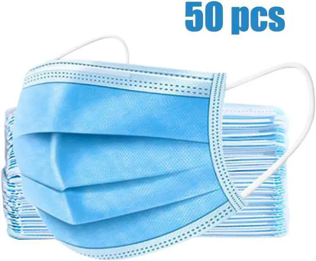 Main image of 50pcs Disposable face masks 3 layers Antiviral antibacterial face mask protection Adult child protective nose and mouth masks