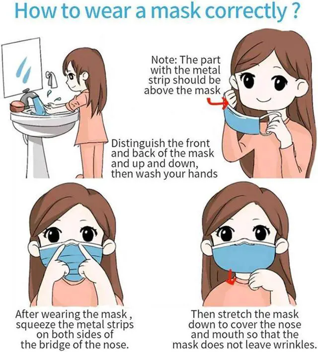 Alt view image 6 of 6 - 50Pcs Disposable Face Mask Anti-Dust Proof Respirator 3-ply Face Mask Cover Anti Covid-19 VirusNon-woven Antiviral Mouth Mask