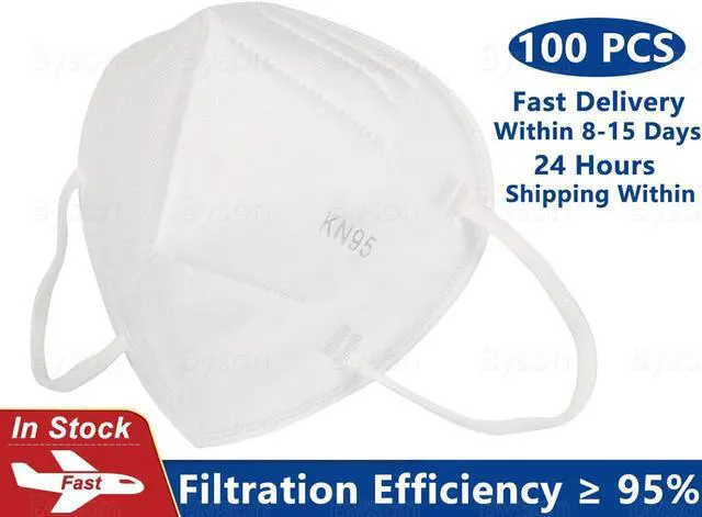 Alt view image 7 of 7 - 100pcs Filtration 95% KN95 Mask Anti Virus-19 Covid Anti-Dust KN95 Masks 5-layers KN95 Mask Non-woven Thickened Mouth Face Mask Personal protective Mask for Adult & Kids