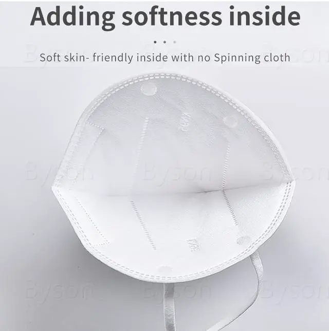 Alt view image 6 of 7 - 100pcs Filtration 95% KN95 Mask Anti Virus-19 Covid Anti-Dust KN95 Masks 5-layers KN95 Mask Non-woven Thickened Mouth Face Mask Personal protective Mask for Adult & Kids