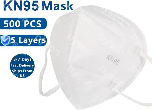 Main image of KN95 Mask, 5-layer Non-Disposable Face Mask, Oral And Nasal Hygiene, Breathable, Dustproof, Nonwoven Fabrics, Work Mask 500 pcs
