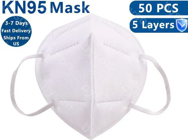 Main image of 50pcs Civil Mask Face Masks, 5 layer Dust Earloop Face Masks for Personal Protective Respirator Reusable, Work Mask for Adult & Kids