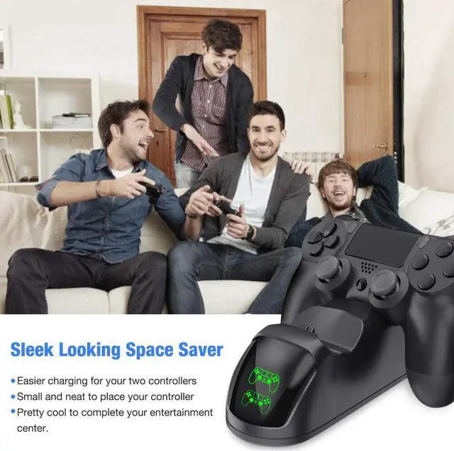 Alt view image 6 of 7 - Ackmioxy PS4 Controller Charger, Controller USB Charging Station Dock for DualShock 4, PlayStation 4 Charging Station for Sony Playstation4 / PS4 / PS4 Slim / PS4 Pro Controller-Black