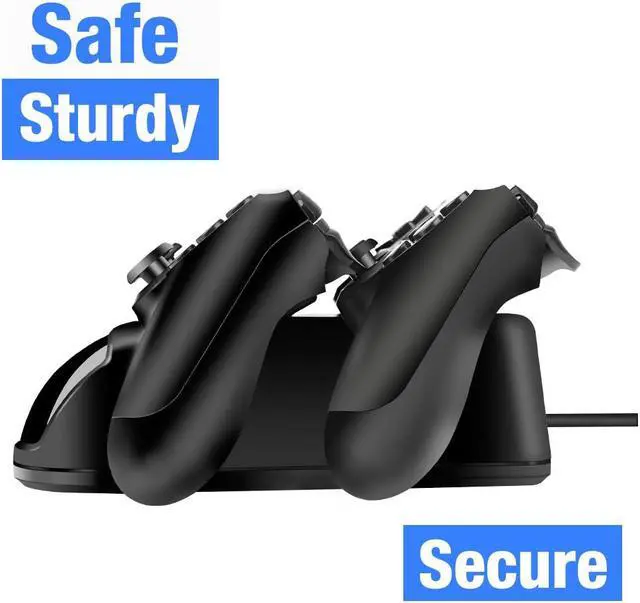Alt view image 7 of 7 - Ackmioxy PS4 Controller Charger, Controller USB Charging Station Dock for DualShock 4, PlayStation 4 Charging Station for Sony Playstation4 / PS4 / PS4 Slim / PS4 Pro Controller-Black