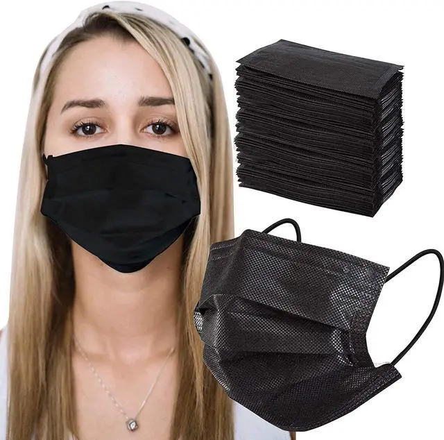 Main image of Disposable Face Mask, 3-Ply Anti Dust Earloop Face Mask for Personal Protective Respirator, Disposable Civil Face Mask Work Mask for Adult & Kids - 100Pcs