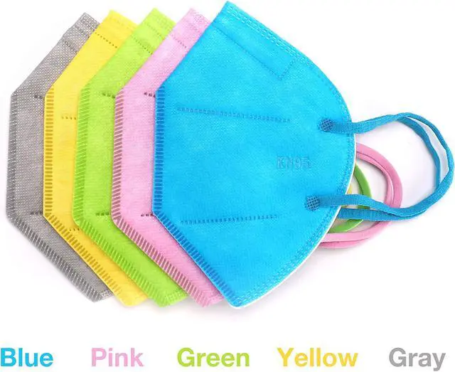 Alt view image 5 of 6 - 100Pcs KN95 Masks, Multiple Color KN95 Face Mask Anti-Virus KN95 Masks Anti-Dust KN95 Face Masks, Non-Disposable 5-Ply Breathable Comfortable KN95 Mask Reusable Face Masks for Adult & Kids (Green)