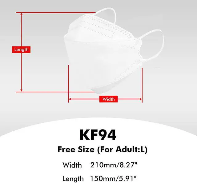 Alt view image 7 of 7 - Ackmioxy 100Pcs KF94 Mask, 4 layer Anti Dust Anti Dust Earloop KF94 Mask for Personal Protective Respirator Reusable, Non-Disposable KF94 Face Mask Work Mask for Adult & Kids