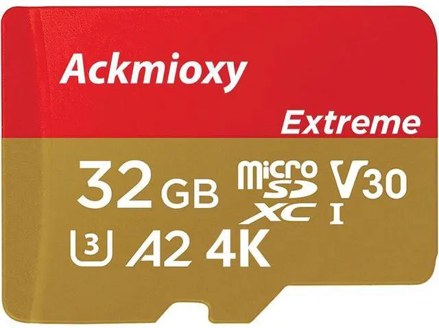 Alt view image 7 of 7 - Ackmioxy 32GB Extreme microSDHC UHS-I High Speed Memory Card with Adapter - Up to 100MB/s, C10, U3, V30, 4K, A2, Micro SD, Memory Card for OSMO NANO / ACE Pro / Camera Sport Camera Pocket 3 / Pocket 4
