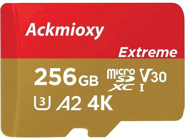 Alt view image 7 of 7 - Ackmioxy 256GB Extreme microSDHC UHS-I High Speed Memory Card with Adapter - Up to 100MB/s, C10, U3, V30, 4K, A2, Micro SD, Memory Card for OSMO NANO / ACE Pro / Camera Sport Camera Pocket 3/Pocket 4