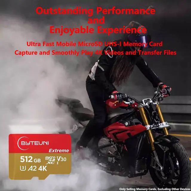 Alt view image 4 of 7 - Byteuni 64GB Extreme microSDHC UHS-I High Speed Memory Card with Adapter - Up to 100MB/s, C10, U3, V30, 4K, A2, Micro SD, Memory Card for OSMO NANO / ACE Pro / Camera Sport Camera Pocket 3 / Pocket 4