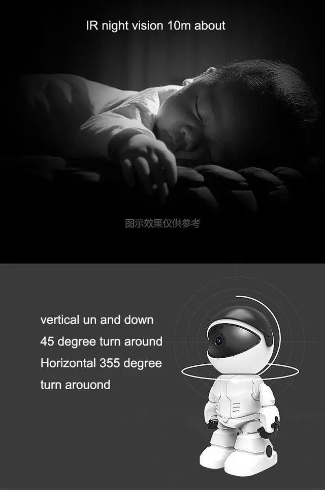 Alt view image 5 of 7 - Wireless Red Robot WIFI Camera IP P2P CCTV Cam Baby Monitor Surveillance HD H.264  IR Night Vision for Android or IOS