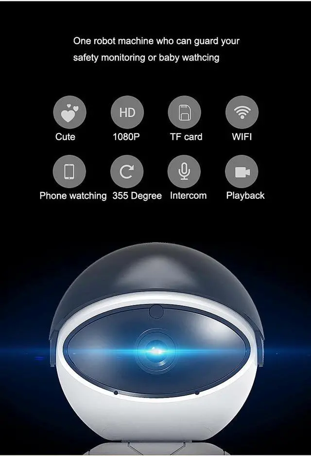 Alt view image 2 of 7 - Wireless Red Robot WIFI Camera IP P2P CCTV Cam Baby Monitor Surveillance HD H.264  IR Night Vision for Android or IOS