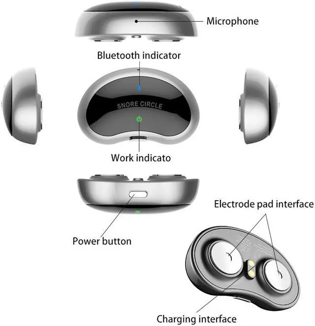 Alt view image 2 of 7 - Smart Electronic Muscle Stimulator Sleep Snore Stopper