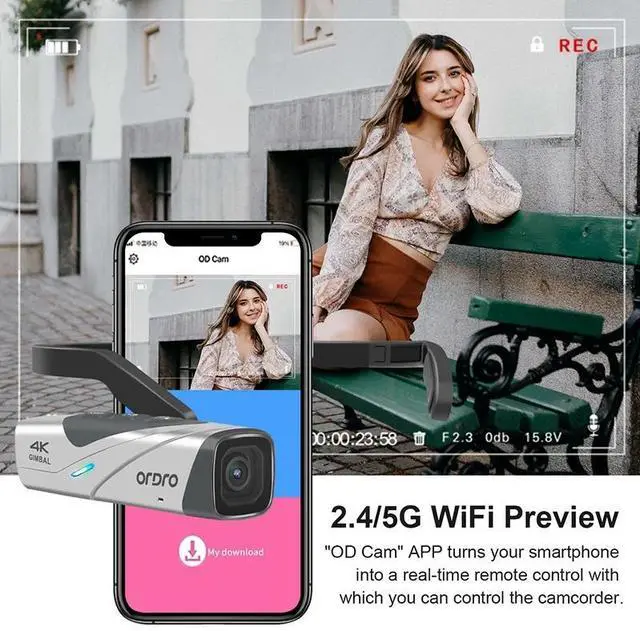 Alt view image 5 of 7 - EP8 Headwear Action Camera Wifi Sports Video Phone Recorder Body Camera Riding Outdoor Camcorder