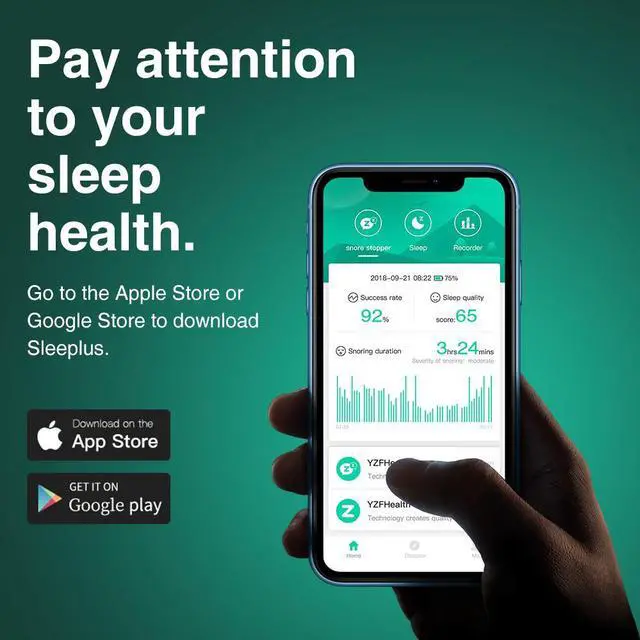 Alt view image 7 of 7 - VVFLY Smart Electronic Muscle Stimulater Pro Snoring Stopper Throat Breathe Massager