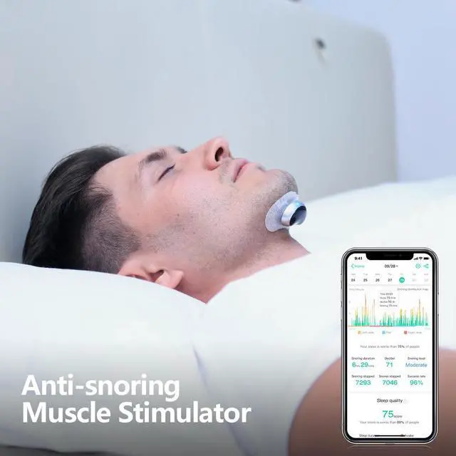 Alt view image 4 of 7 - VVFLY Smart Electronic Muscle Stimulater Pro Snoring Stopper Throat Breathe Massager