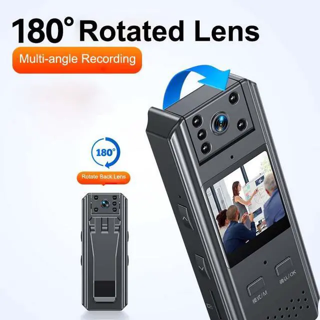 Alt view image 3 of 7 - E780 2K HD Image Quality CCTV Body Chest Camera Police Mini IR Night Vision Anti-shake One-key Video Voice Recorder Camcorder Security With Screen
