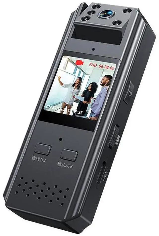 Alt view image 3 of 5 - M22 4K FHD Image Quality CCTV Body Chest Camera WIFI  Police Mini IR Night Vision Anti-shake One-key Video Voice Recorder Camcorder Security With Screen