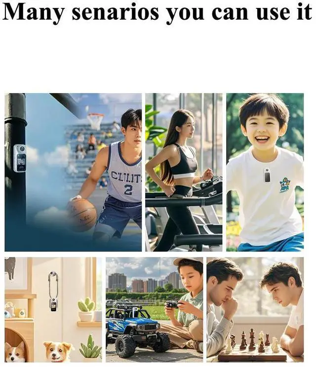 Alt view image 7 of 7 - S70 Thumb Action Camera Wireless WIFI Magnetic Suction Neck Mini Cam Wearable Camcorder Sports DV Cycling Small BodyCam Outdoor Video Recorder