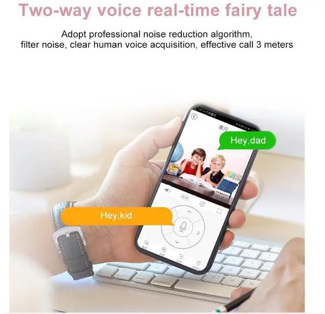 Alt view image 3 of 7 - Wireless WIFI Camera IP P2P CCTV Cam Baby Monitor Surveillance HD H.264130MP Lens IR Night Vision for Android or IOS Pink Color