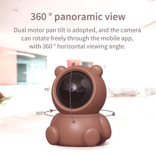 Alt view image 5 of 6 - Wireless WIFI Camera IP P2P CCTV Cam Baby Monitor Surveillance HD H.264130MP Lens IR Night Vision for Android or IOS BROWN Color