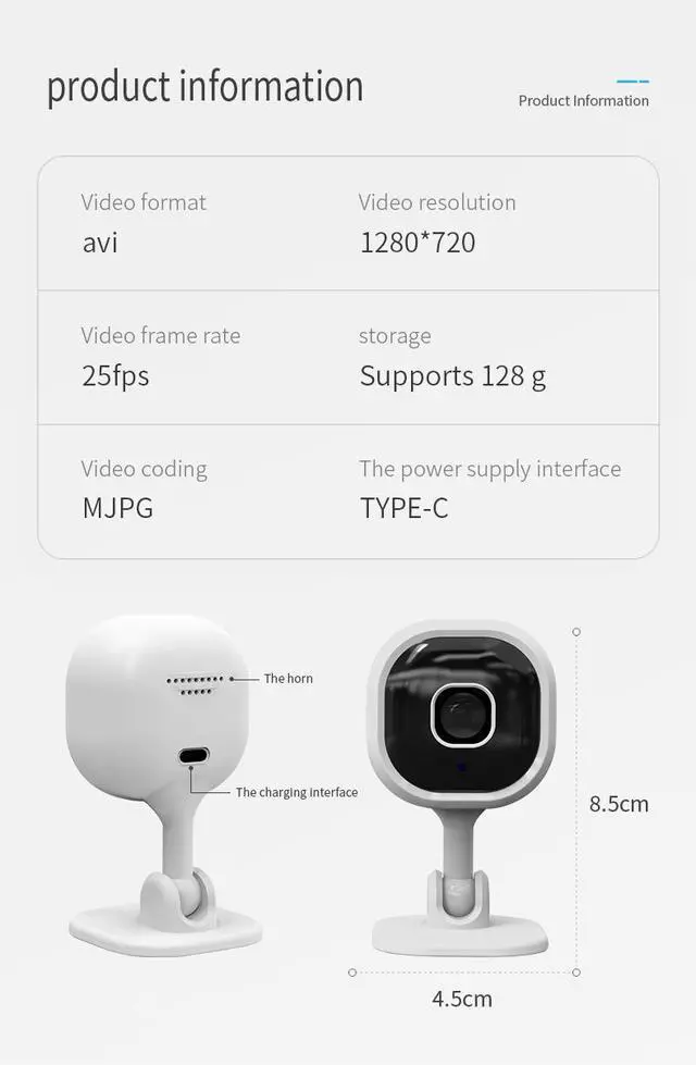 Alt view image 7 of 7 - A3 Mini CCTV Camera WIFI Ultra Small Camcorder Portable Video Recorder PIR Body Sensor Motion Detection Alarm IR Night Vision