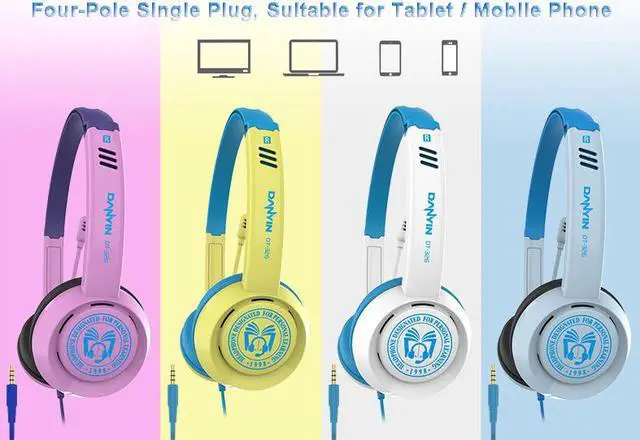 Alt view image 5 of 5 - 3.5mm Headset With Microphone, Noise Cancelling Mic, Head-Mounted Children's Learning Headset Headset Wire Control With Microphone