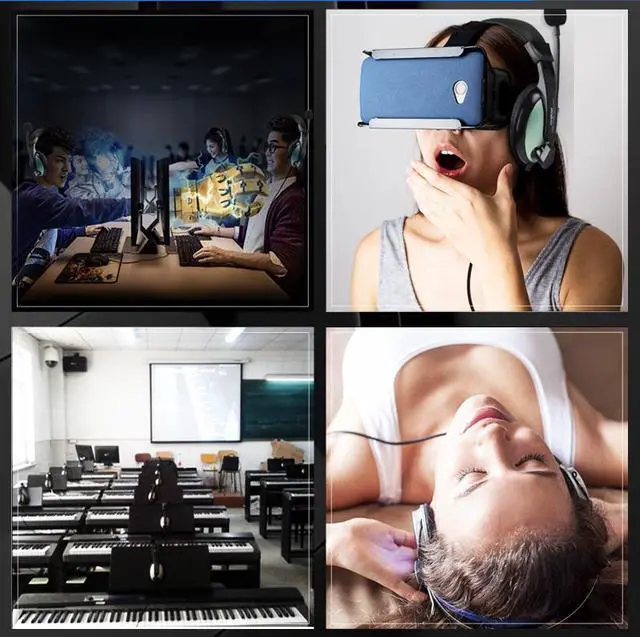 Alt view image 2 of 4 - Wired Headset Stereo Wired PC Teaching Headset With Microphone, Great For K12 School Classroom and Education