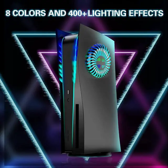 Alt view image 6 of 7 - RGB LED Light Strip for PS5 Console, with 8 Colors 400+ Lighting Effects, Music Sync Color Changing Light Strips for PS5 Accessories, with USB/IR Remote/APP Mobile Control