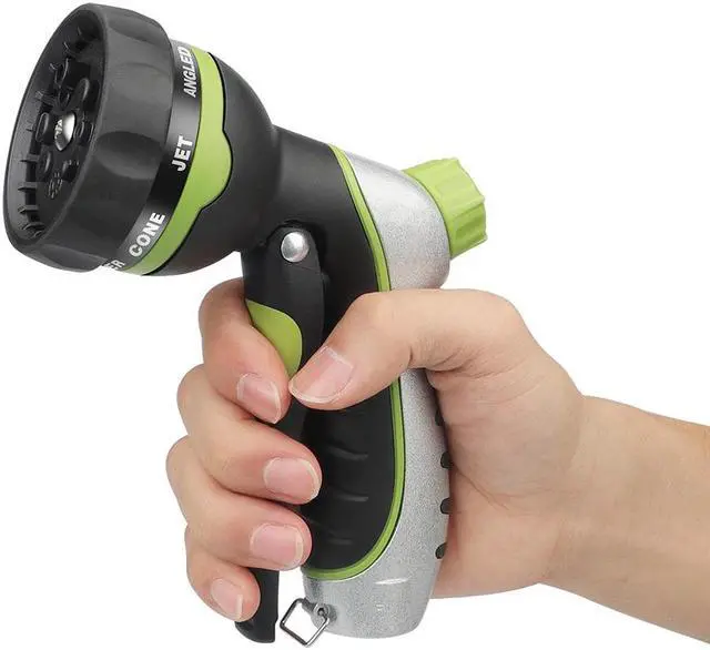Alt view image 6 of 6 - JOSO Garden Hose Nozzle, Heavy Duty Metal Water Hose Nozzle with 8 Adjustable Spray Patterns, High Pressure Hand Sprayer with Flow Control, Best for Watering Plants & Lawns, Washing Cars & Pets