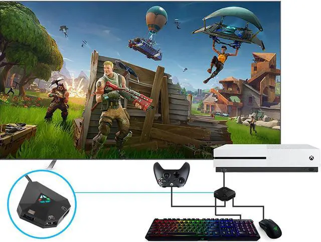 Alt view image 6 of 7 - Keyboard and Mouse Adapter, Joso USB Adapter for PS4/PS3/Xbox One/Xbox 360/NS Switch Console Converter with Type C Port Support Custom Mapping & Reset Button Function