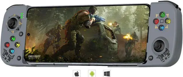 Main image of Joso Mobile Game Controller for Android, iPhone, PC with M1/M2 Programmable, Phone Controller for iPhone 14, 13, 12, 11, Samsung Galaxy, Xiaomi, OPPO, Realme, Call of Duty, Genshin Impact & More Grey