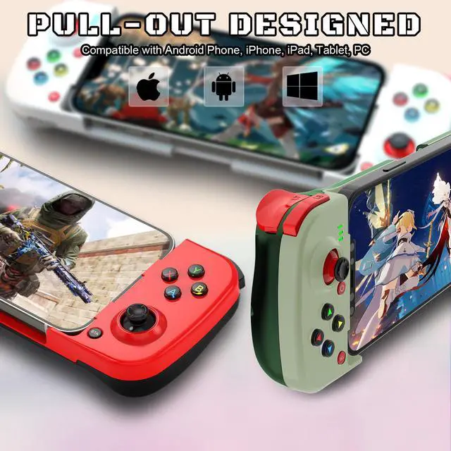 Alt view image 4 of 7 - Joso Mobile Game Controller for Android, iPhone, PC with M1/M2 Programmable, Phone Controller for iPhone 14, 13, 12, 11, Samsung Galaxy, Xiaomi, OPPO, Realme, Call of Duty, Genshin Impact & More Green