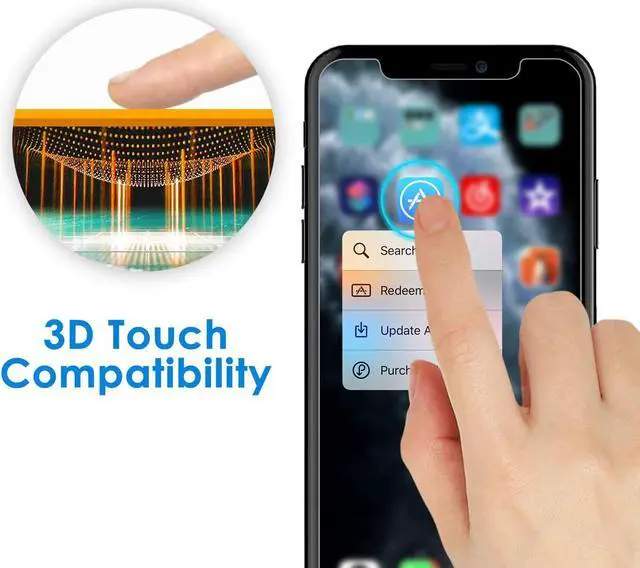 Alt view image 6 of 7 - Screen Protector for iPhone 11 Pro iPhone Xs and iPhone X 5.8-Inch Tempered Glass Film 2-Pack