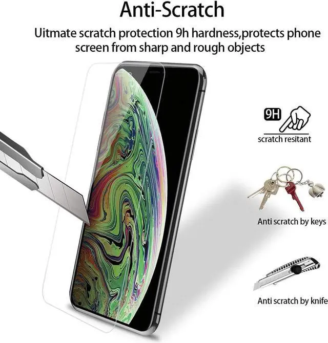 Alt view image 5 of 7 - ImpactStrong Shatterproof Tempered Glass Screen Protector for iPhone 11 / iPhone XR [Easy Installation Frame] [Bubble Free] [9H Hardness] [Full Coverage] Case Friendly, 6.1 Inch - (3-Pack)