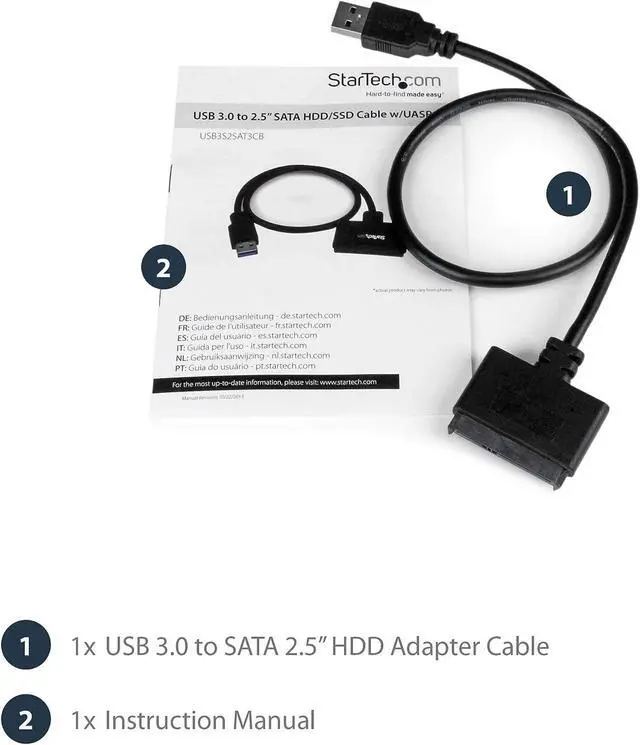 Alt view image 7 of 7 - S SATA to USB Cable - USB 3.0 to 2.5 SATA III Hard Drive Adapter - External Converter for SSD/HDD Data Transfer (USB3S2SAT3CB)