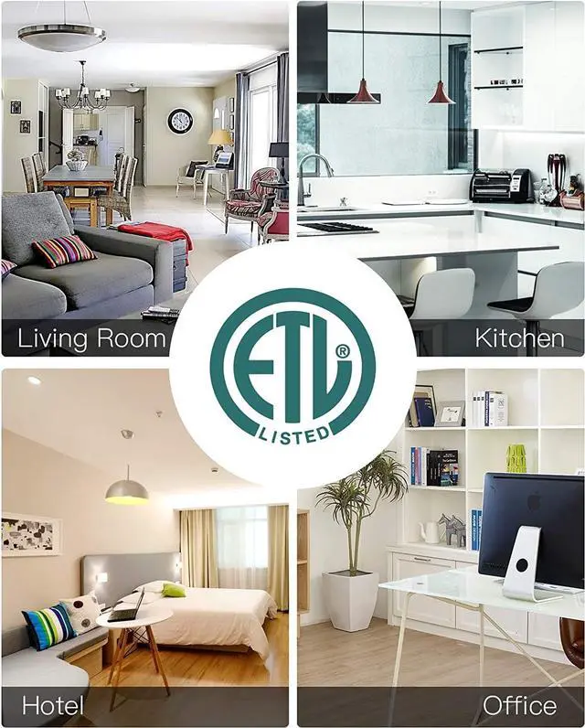 Alt view image 7 of 7 - Multi Plug Outlet - Addtam Surge Protector Wall Mount with 12 Outlet Extender- 3 Sides and 3 USB Ports (1 USB-C), Outlet Splitter Power Strip for Home, Office, Hotel, White