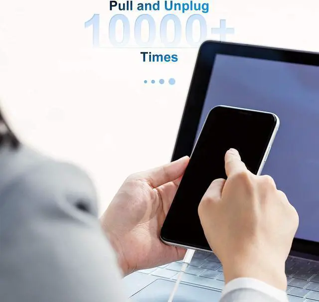 Alt view image 6 of 7 - 3 Pack Apple MFi Certified iPhone Charger Cable Apple Lightning to USB Cable Cord 2.4A Fast Charging Apple Phone Long Chargers for iPhone 12/11/11Pro/11Max/ X/XS/XR/XS Max/8/7/6/5S/SE (3ft White)