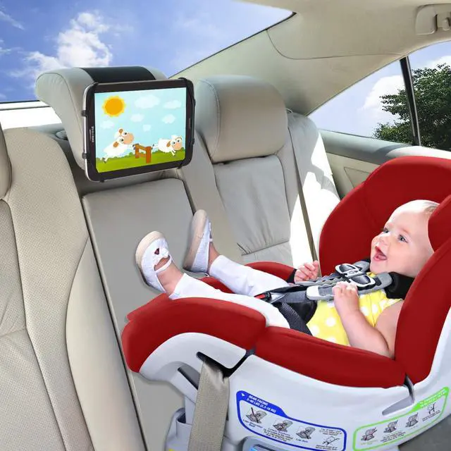 Alt view image 3 of 7 - TFY Car Mount Universal Car Headrest Mount Holder with Silicon Holding Net Compatible with Both 4.5-6 Inch Phones and 7-10.5 Inch Tablets