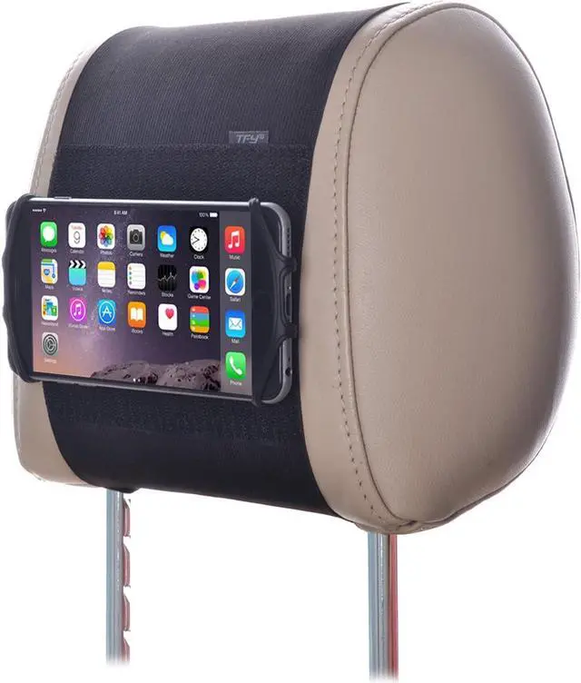Alt view image 6 of 7 - TFY Car Mount Universal Car Headrest Mount Holder with Silicon Holding Net Compatible with Both 4.5-6 Inch Phones and 7-10.5 Inch Tablets