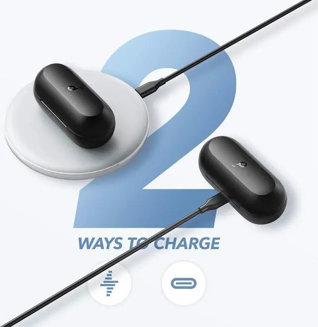 Alt view image 7 of 7 - by  Life A1 True Wireless Earbuds Powerful Customized Sound 40H Playtime Wireless Charging USB-C Fast Charge IPX7 Waterproof Button Control Bluetooth Earbuds Commute Sports
