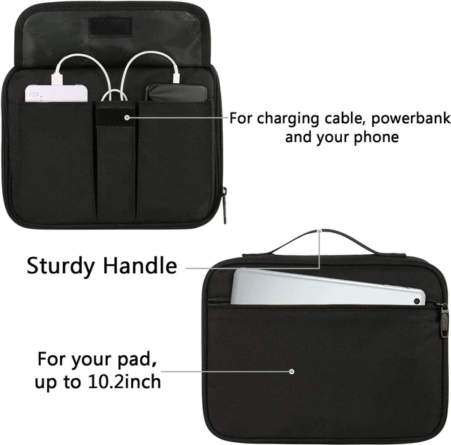Alt view image 3 of 7 - MATEIN Electronics Organizer, Waterproof Travel Electronic Accessories Case Portable Double Layer Cable Storage Bag for Cord, Charger, Power Bank, Flash Drive, Phone, Ipad Mini, SD Card, Tablet, Black