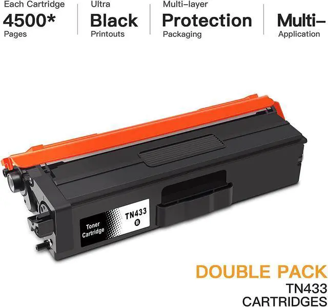 Alt view image 2 of 7 - E-Z Ink (TM) Compatible Toner Cartridge Replacement for Brother TN-433 TN433 TN433bk TN431 compatible with HL-L8260CDW HL-L8360CDW MFC-L8610CDW MFC-L8900CDW (2 Pack, Black)