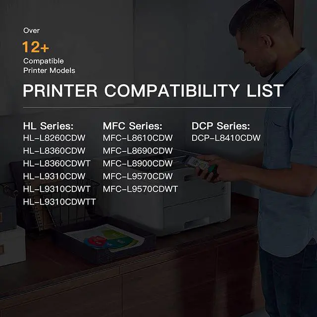 Alt view image 7 of 7 - E-Z Ink (TM) Compatible Toner Cartridge Replacement for Brother TN-433 TN433 TN433bk TN431 compatible with HL-L8260CDW HL-L8360CDW MFC-L8610CDW MFC-L8900CDW (2 Pack, Black)