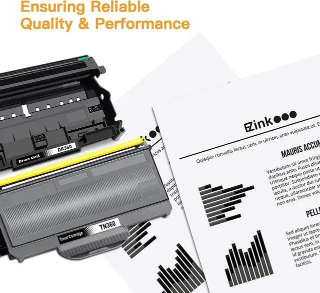 Alt view image 7 of 7 - E-Z Ink (TM) Compatible Toner Cartridge & Drum Unit Replacement for Brother TN360 TN330 DR360 DR-360 High Yield Compatible with DCP-7040 DCP-7030 MFC-7840W HL-2140 MFC-7340(2 Toner, 1 Drum Unit)