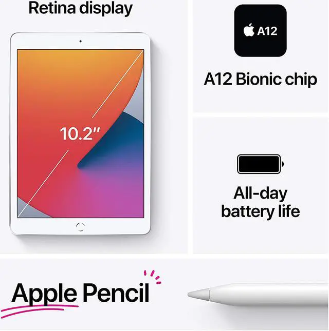 Alt view image 3 of 20 - 2020 Apple - 10.2-Inch iPad (8th Generation, Latest Model) with Wi-Fi - 32GB - Space Gray-MYL92LL/A