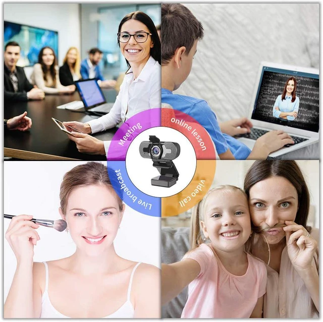 Alt view image 6 of 6 - 2020 Webcam with Microphone Privacy Cover Tripod , 1080P Full HD Webcam Streaming Computer Web Camera for PC Laptop Desktop cheaper then logitech c920 c920s c615 c525 c922x