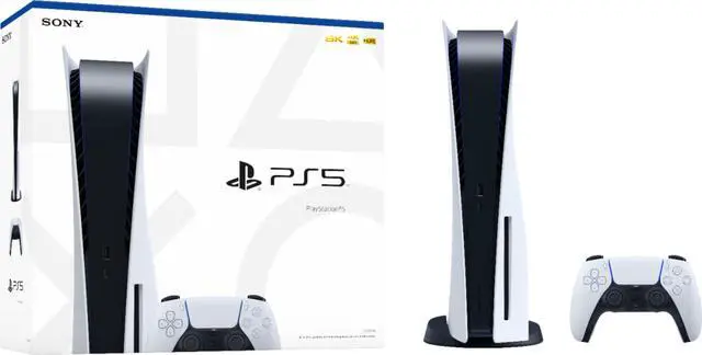 Alt view image 3 of 5 - PS5 Bundle: Playstation 5 Disc Console+ DualSense Wireless Controller + Ozeal charging station and Headset for PS5+ Two games